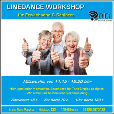 SENIOREN LINEDANCE | WORKSHOP 1 SENIOREN LINEDANCE | WORKSHOP